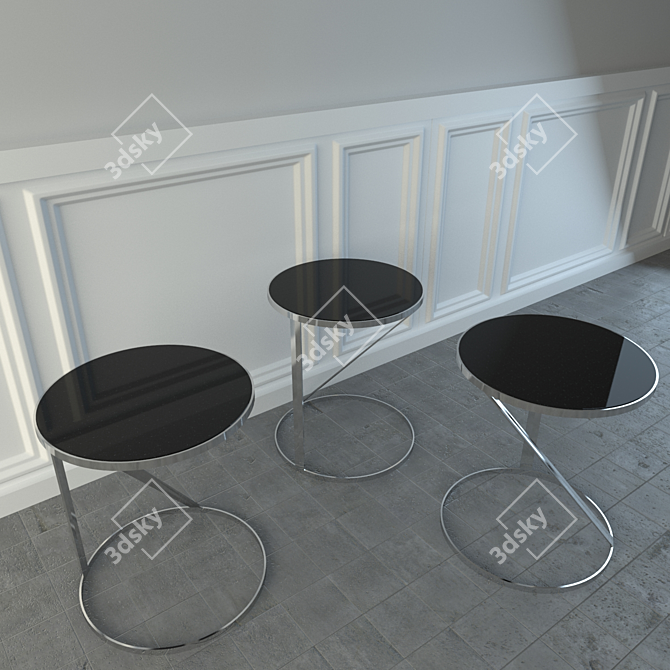 Artco Round Side Table 3D model image 3