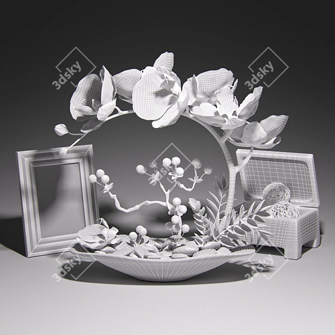 Title: Elegant Orchid Decor Set 3D model image 2