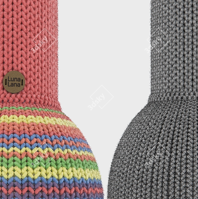 Cozy Knitted LunaLamp 3D model image 3