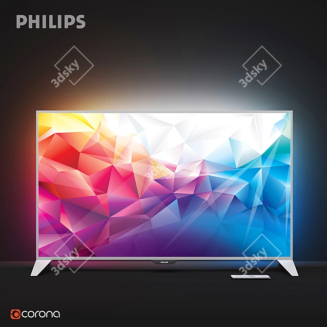 Philips 55PFS8109-60: High-Performance Smart TV 3D model image 1