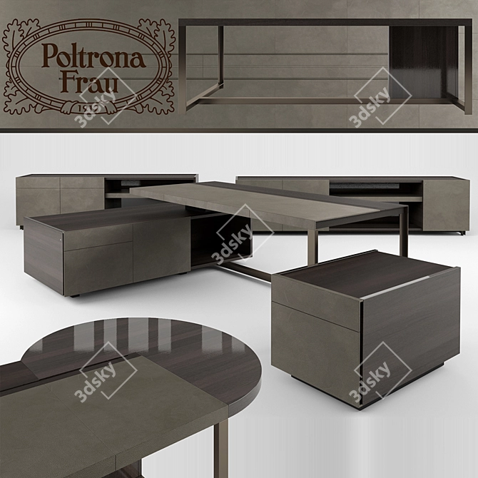 JOBS Executive Desk: Stylish and Functional 3D model image 1