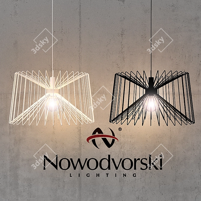 Ness Black Modern Pendant Light 3D model image 1