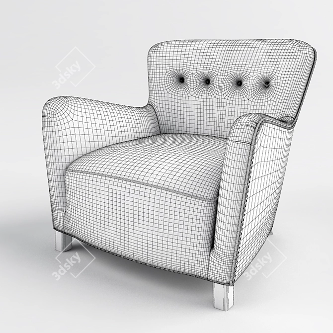 Savona Curations ArmChair: Modern Elegance 3D model image 3