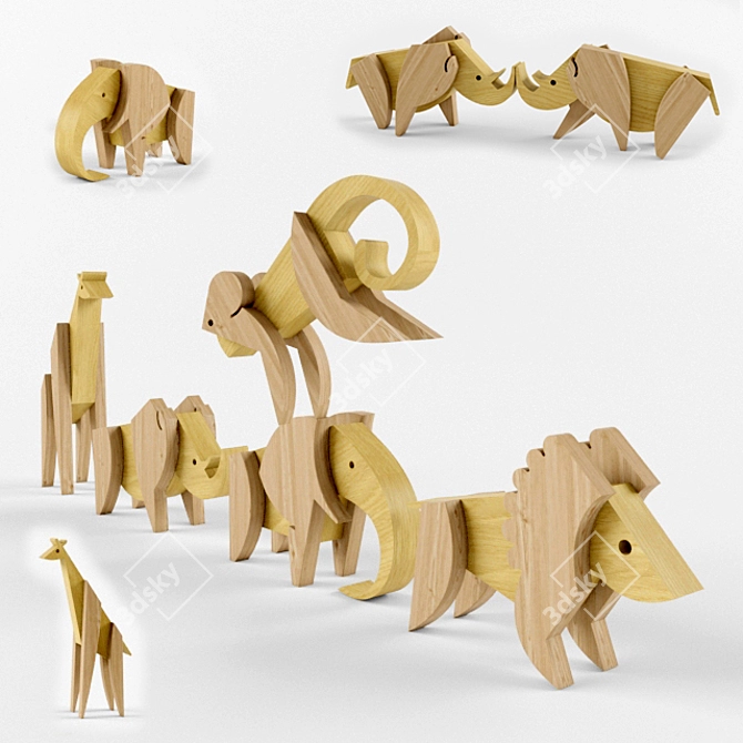 Crafted ESNAF Wooden Toys 3D model image 1
