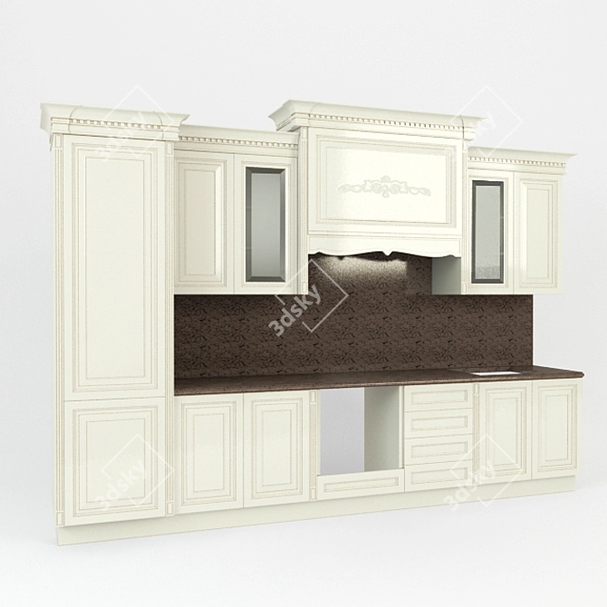 Title: Eliza Premium 400 Kitchen Set 3D model image 2