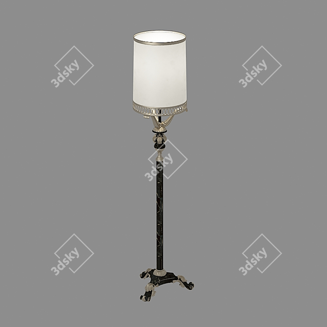 Elegant Standing Lamp 3D model image 1