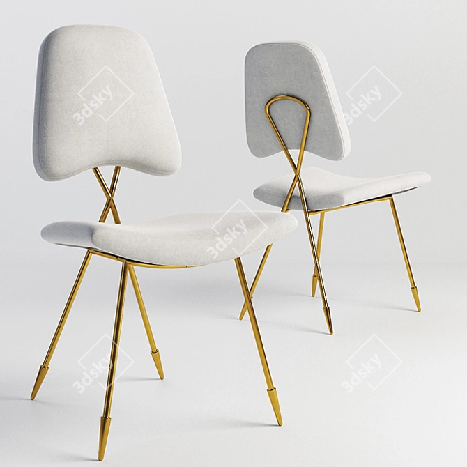 Maxime Dining Chair by Jonathan Adler 3D model image 1