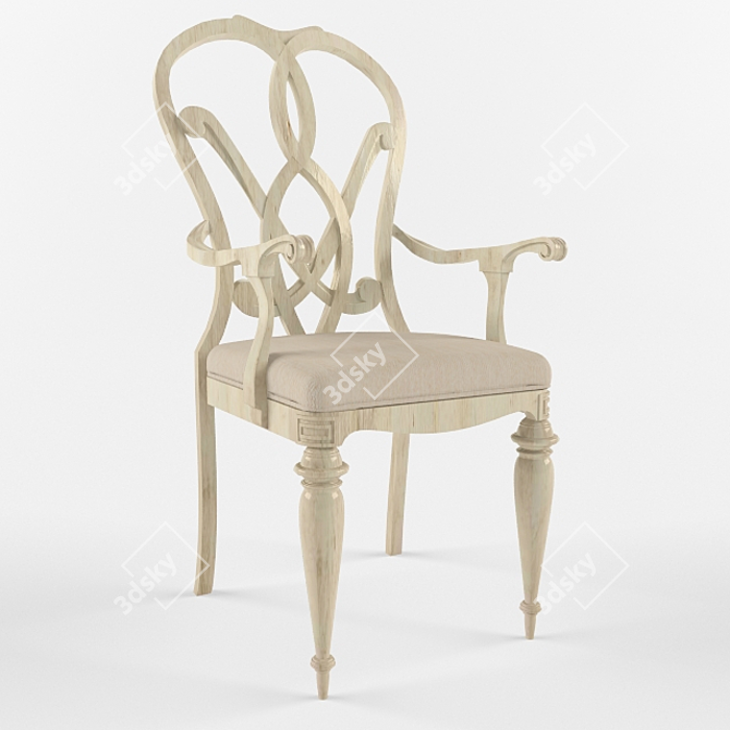 Leesburg Chair: Elegant Mahogany Finish 3D model image 1