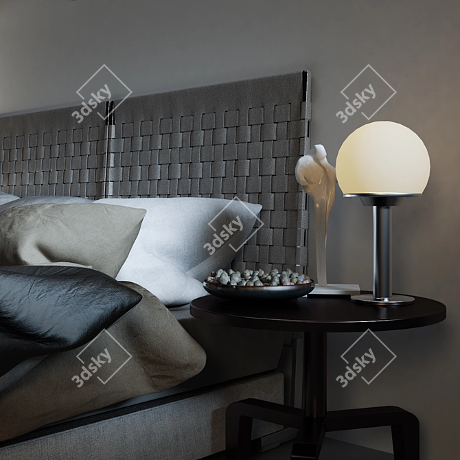 Luxurious Cestone Bed by Flexform 3D model image 3