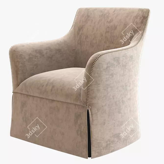 Elegant Tiffany Swivel Chair 3D model image 1