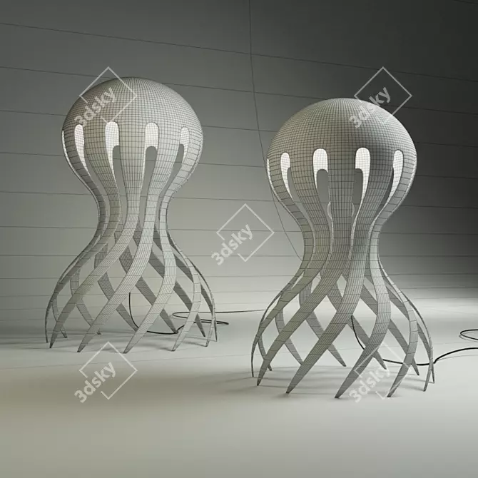 Oceanic Glow Lamp 3D model image 2