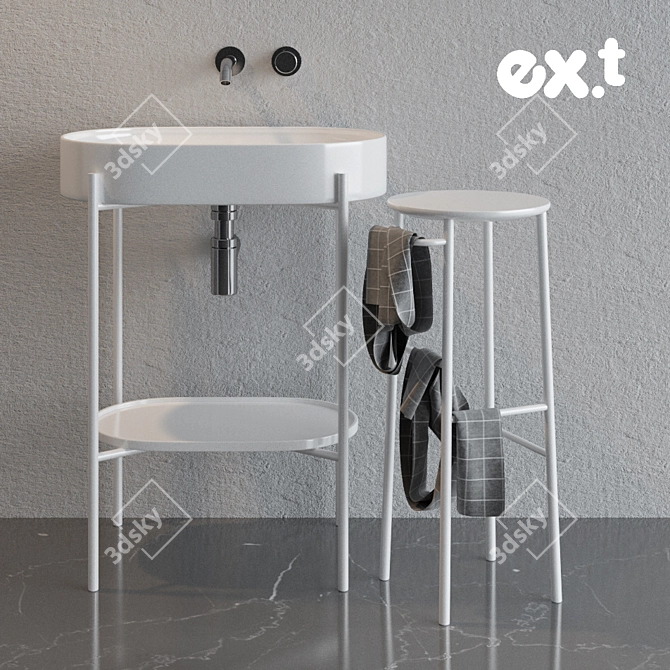 Elevate your bathroom with Washbasin STAND Ex.t 3D model image 1