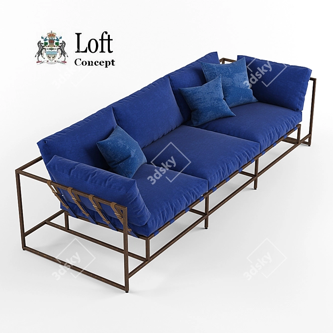 Modern Loft Sofa by Kenn X Miller 3D model image 2