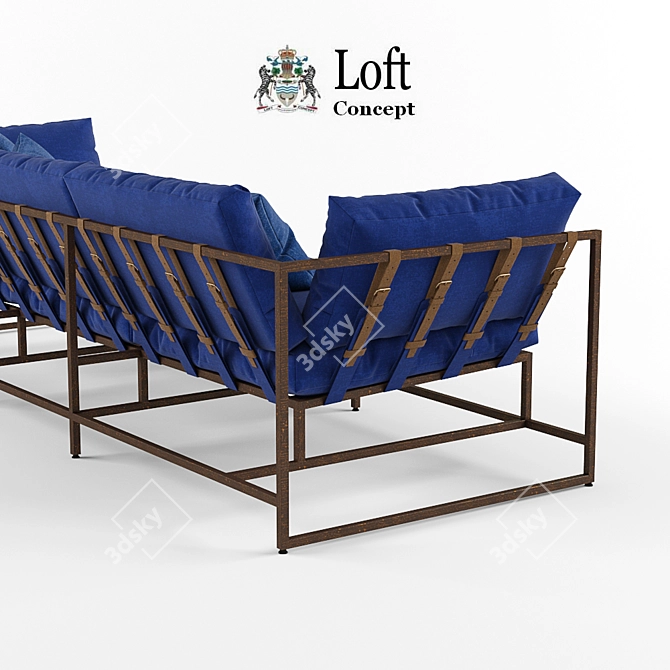 Modern Loft Sofa by Kenn X Miller 3D model image 3