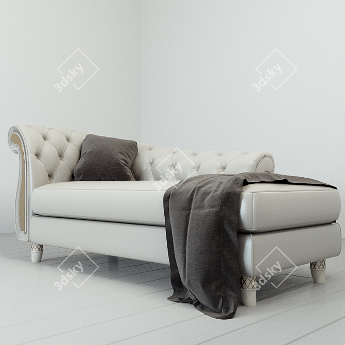 Elegant Turri Couture Couch 3D model image 2