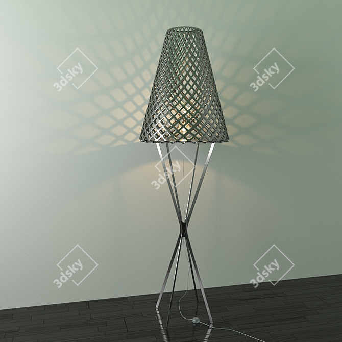 Metallic Perforated Lamp 3D model image 1