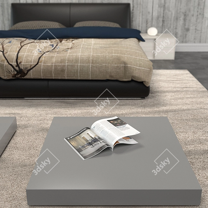 Italian Elegance: Baldo Bed Set 3D model image 2