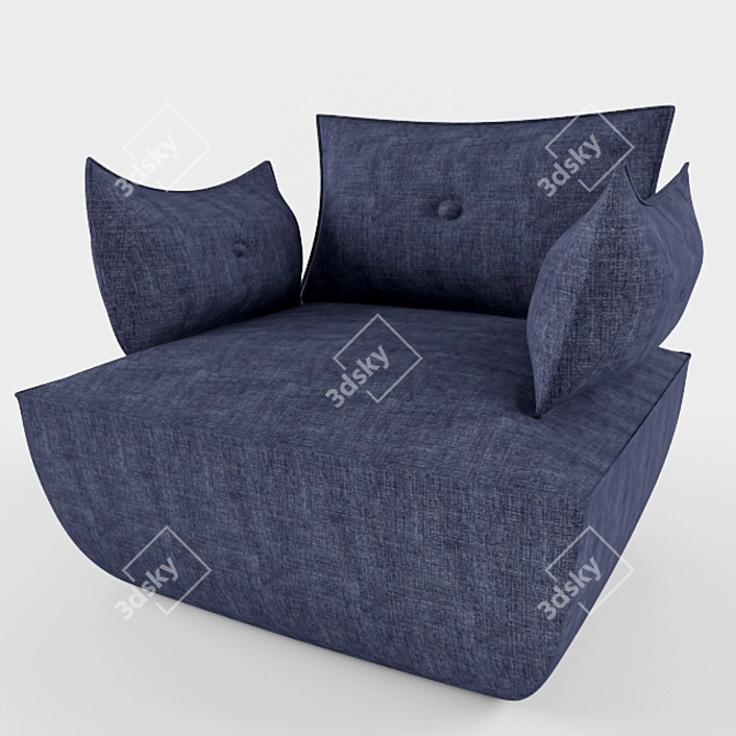 Elegant Grande Armchair 3D model image 1