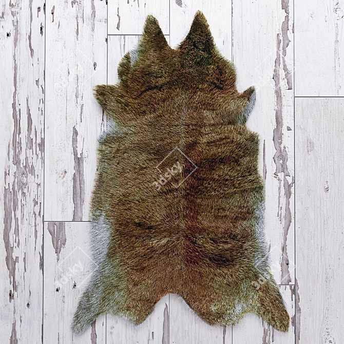 Geometric Faux Fur Skin - 750 x 500 mm 3D model image 1