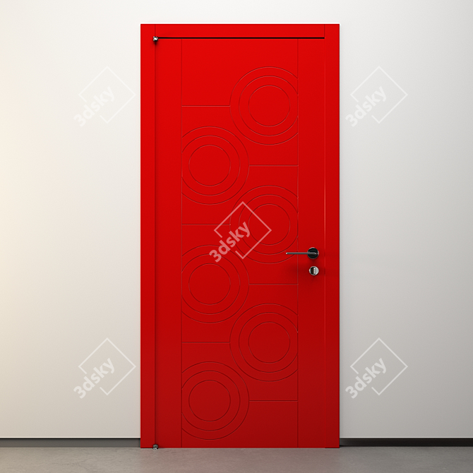 Stylish and Secure Door 66 3D model image 1