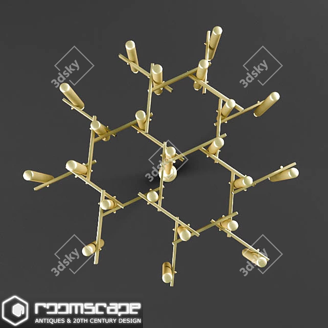 Luxurious Sciolari Gold Chandelier - 21 Lights 3D model image 3