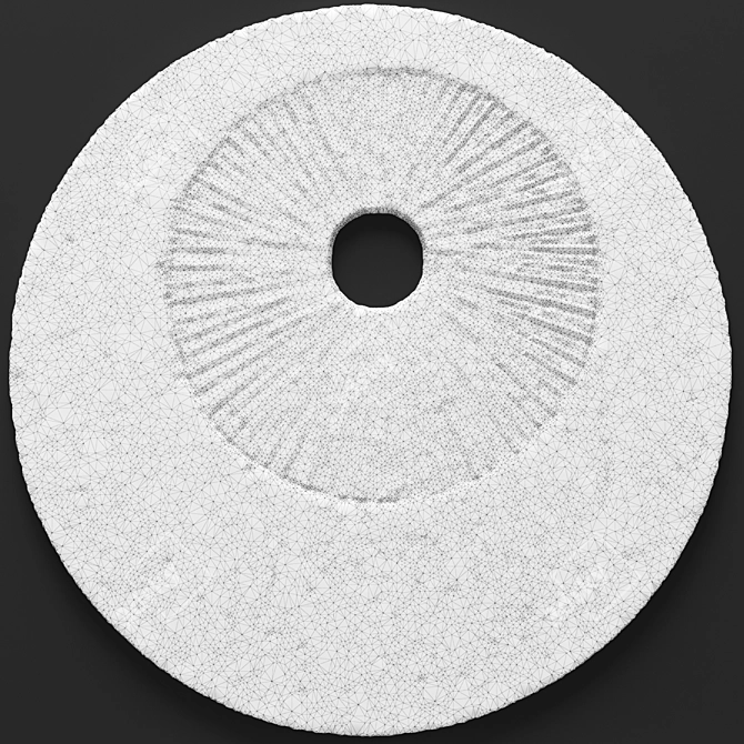 Geometric Harmony: Square Encaved, Round Ribbed Wall Art 3D model image 3