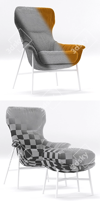 Seymour High Swivel Chair: Stylish and Comfortable 3D model image 3