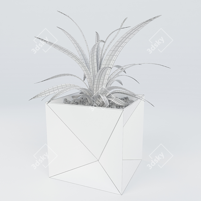 Origami Steel Planter - Outdoor Décor Masterpiece 3D model image 3