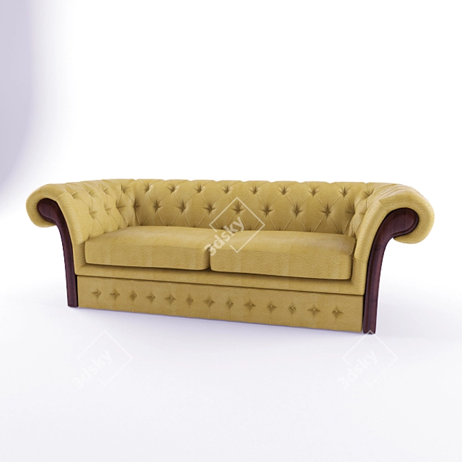 Leather Sofa 3D model image 2