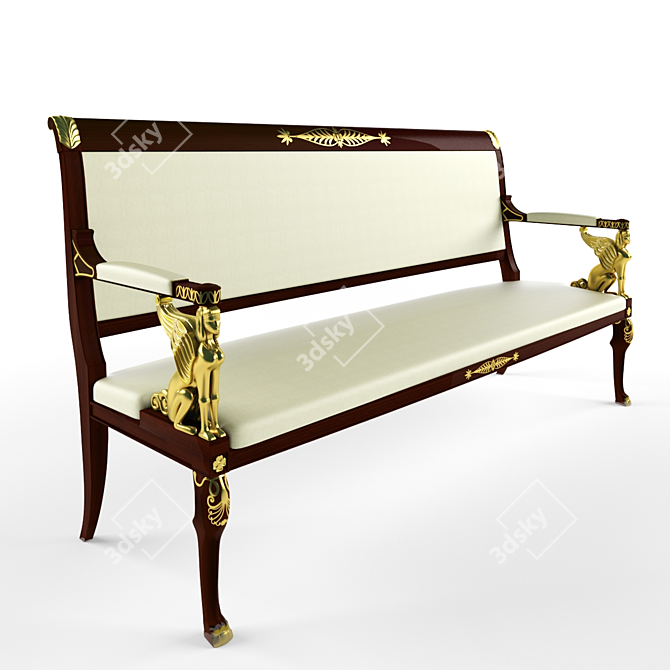 Francesco Molon Settee: Elegant Italian Luxury 3D model image 1