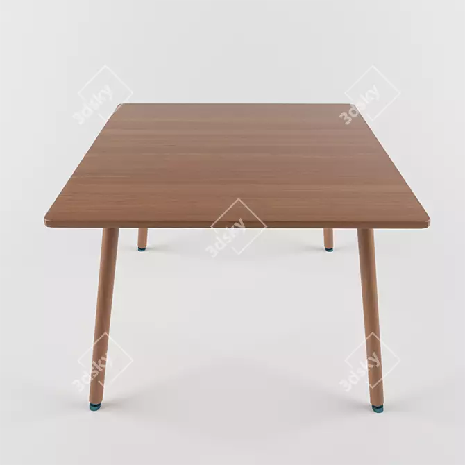 Triple Table Set 3D model image 1