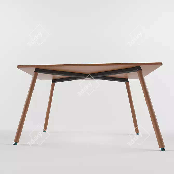 Triple Table Set 3D model image 2