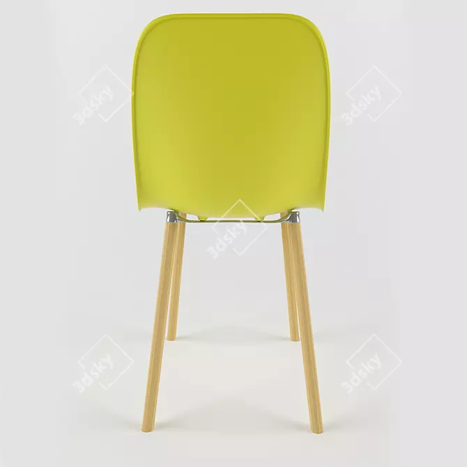 Sunny Yellow Chair 3D model image 2