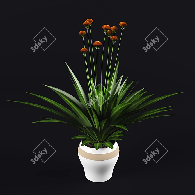 Elegant Green Oasis: PLANT 01 3D model image 1