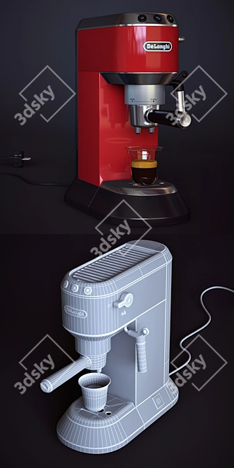 Delonghi EC 680 R Carob Coffee Maker 3D model image 3