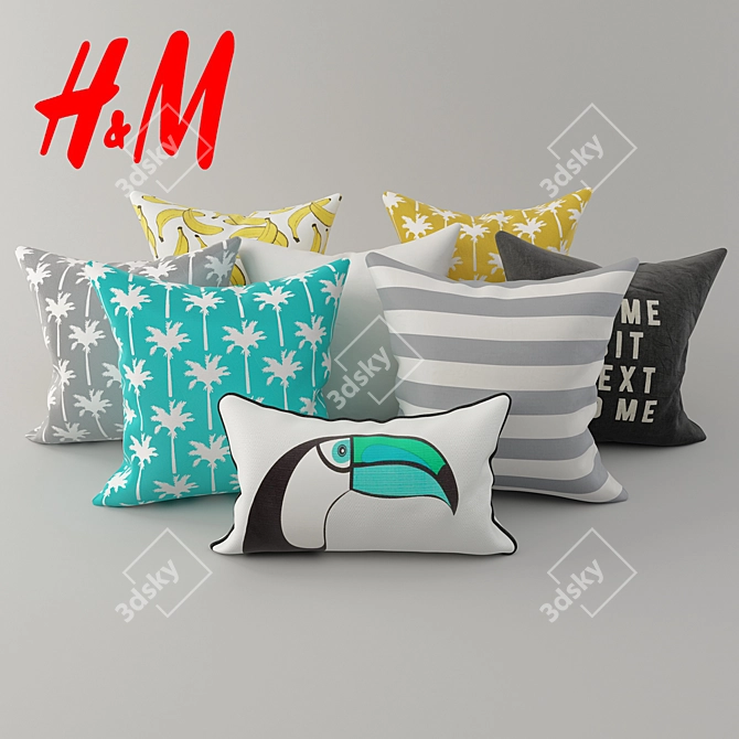 Tropical Vibes Cushion Set (H&M Home) 3D model image 1