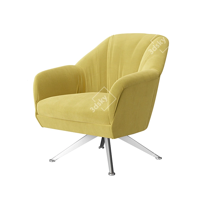 Luxury Gherardo Felloni Armchair 3D model image 1