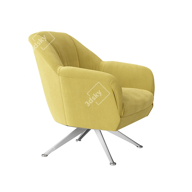 Luxury Gherardo Felloni Armchair 3D model image 2