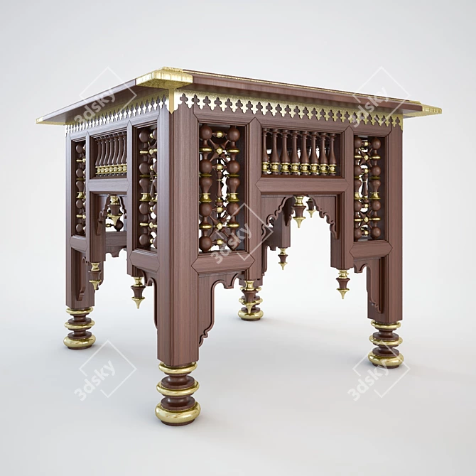 Ancient Egyptian Islamic Table 3D model image 2