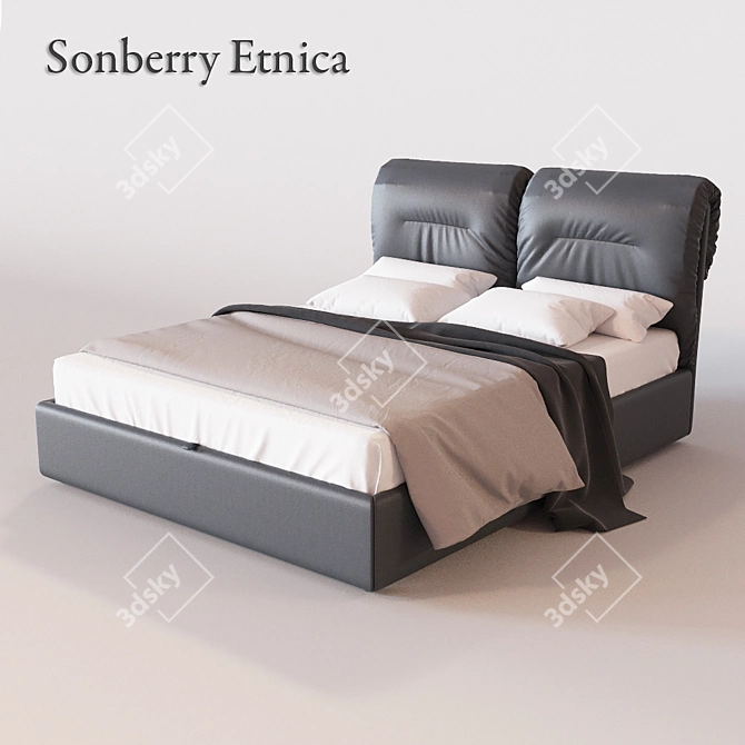 Russian-made Sonberry Etnica Bed 3D model image 1