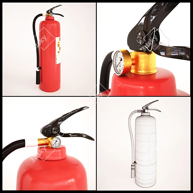 Sleek Fire Suppressant 3D model image 1