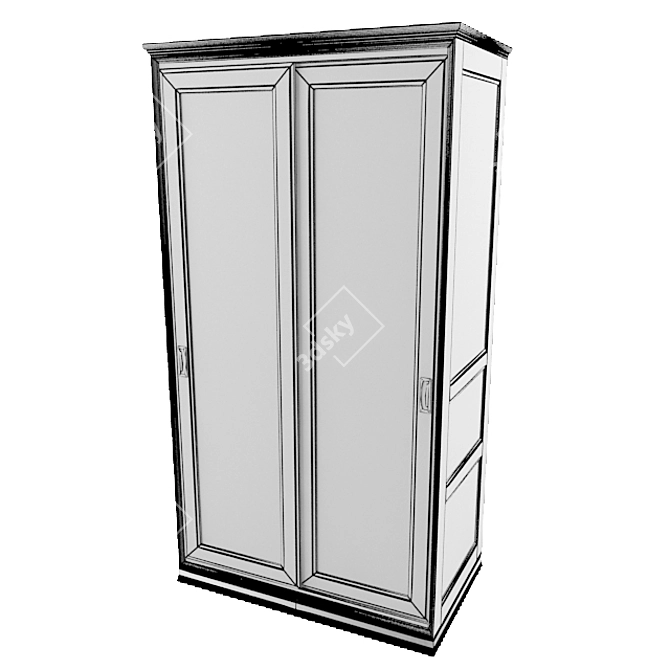 Timeless Style Wardrobe 3D model image 2