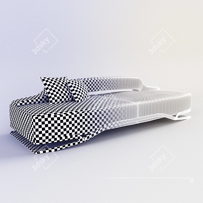 Aston Martin V055: Luxury Italian Four-Seater Sofa 3D model image 2