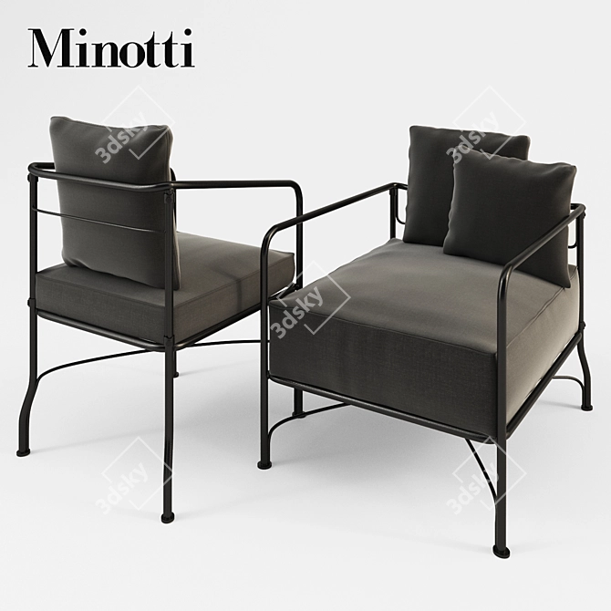  Sleek MINOTTI LE PARC Chair 3D model image 1