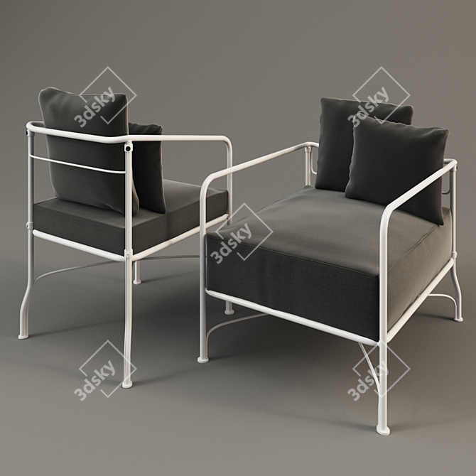  Sleek MINOTTI LE PARC Chair 3D model image 2