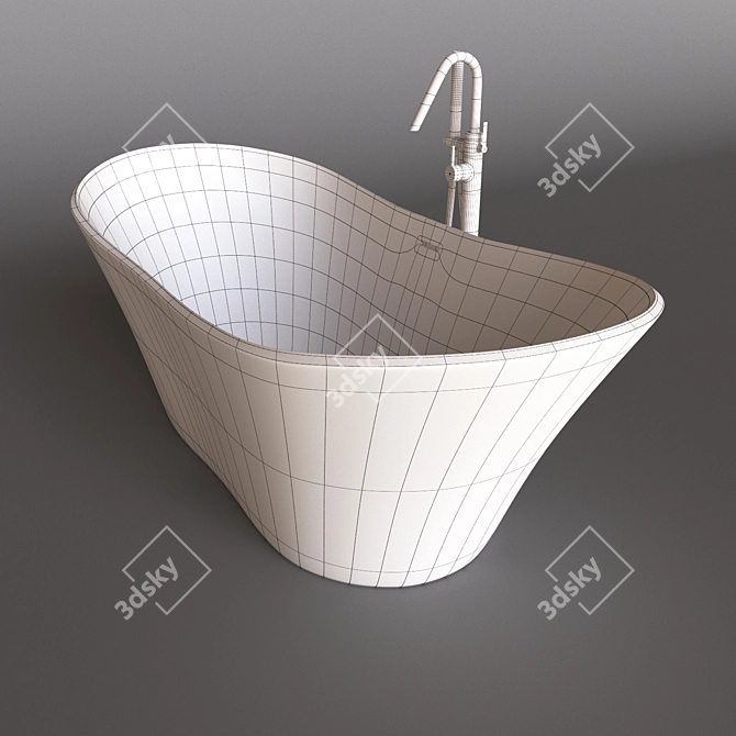 Luxury Freestanding Jacuzzi Infinito 3D model image 2