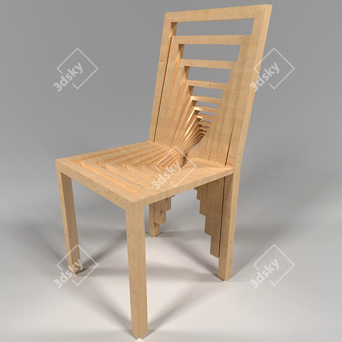 Modern Designer Stool | Sleek and Stylish Design 3D model image 1