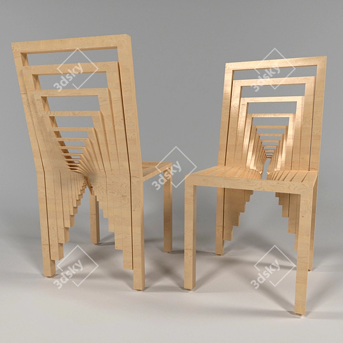 Modern Designer Stool | Sleek and Stylish Design 3D model image 2