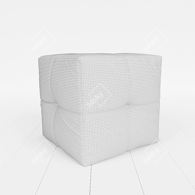 Modern Chic Pouf Ottoman 3D model image 3