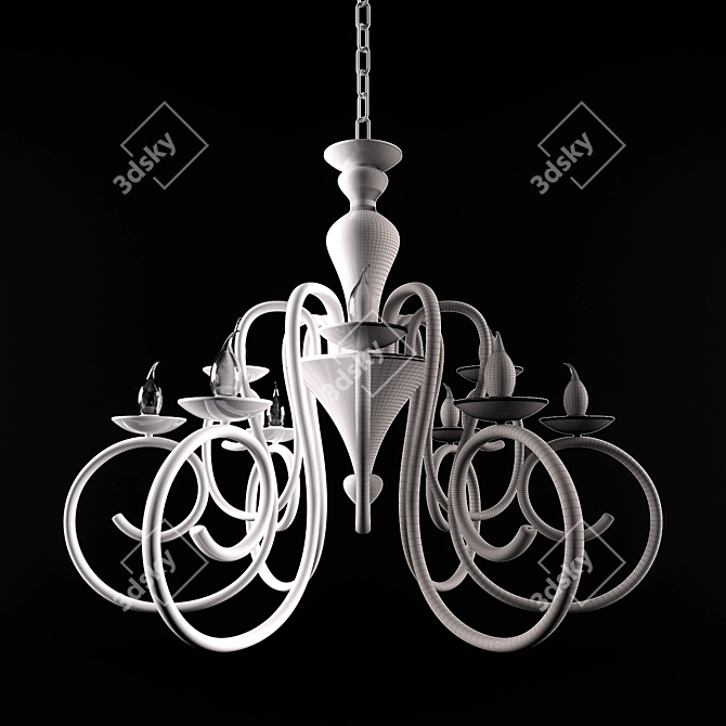 Elegant IDL DECO 461-6+3 Chandelier 3D model image 2